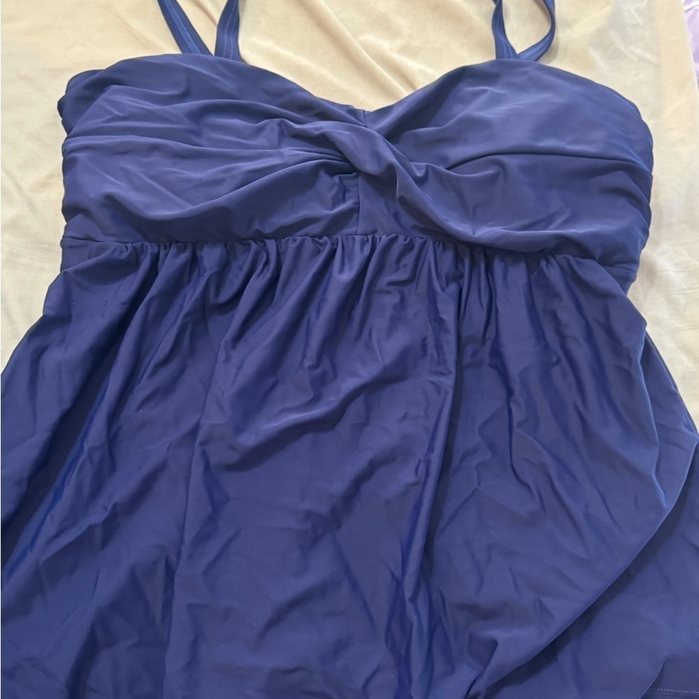 Blue Swim Suit Plus Size